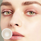 Lentes de contacto color caqui ojo de gato limón